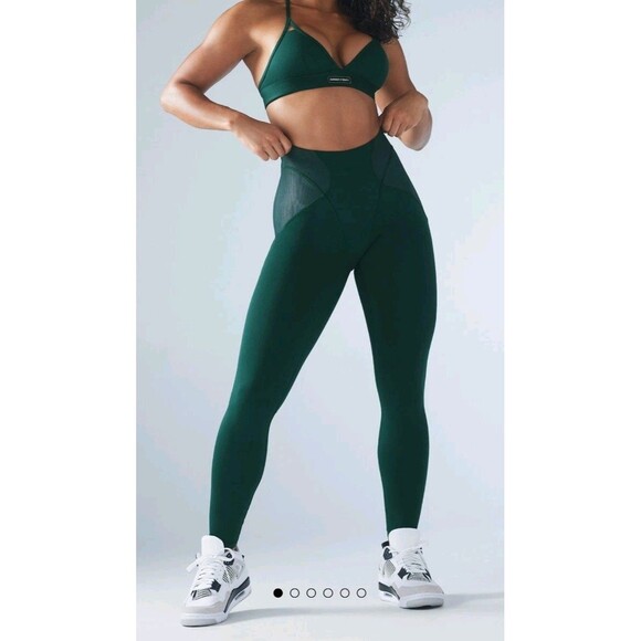 Savage X Fenty SkyHi Leggings Full Length Green Women’s Size S 4-6 High Rise 194 - Picture 1 of 7